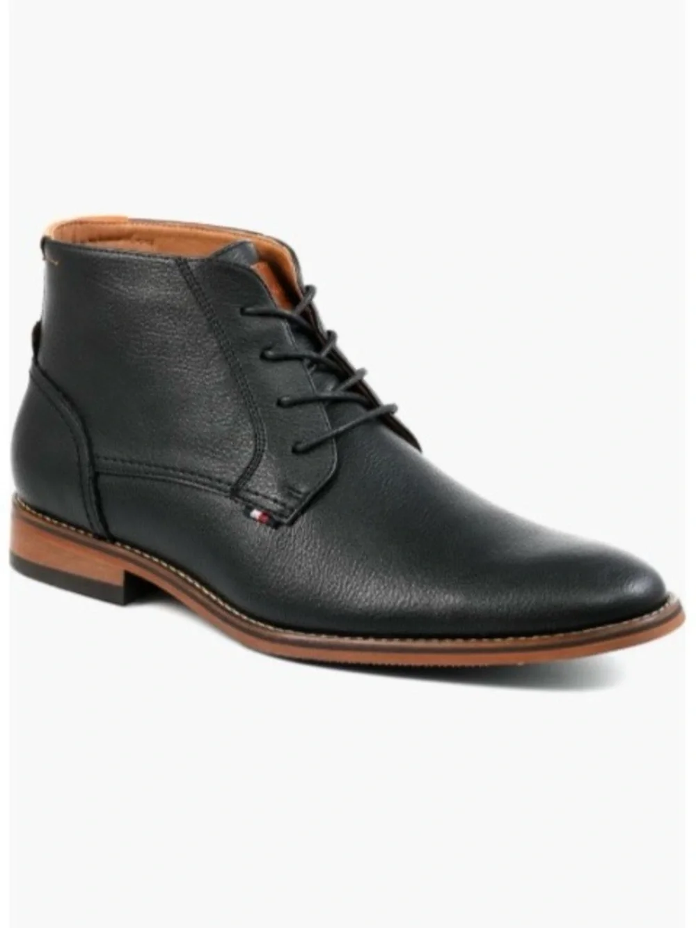 Tommy Hilfiger Black Chukka Boot with Brown Sole Trim Size 9